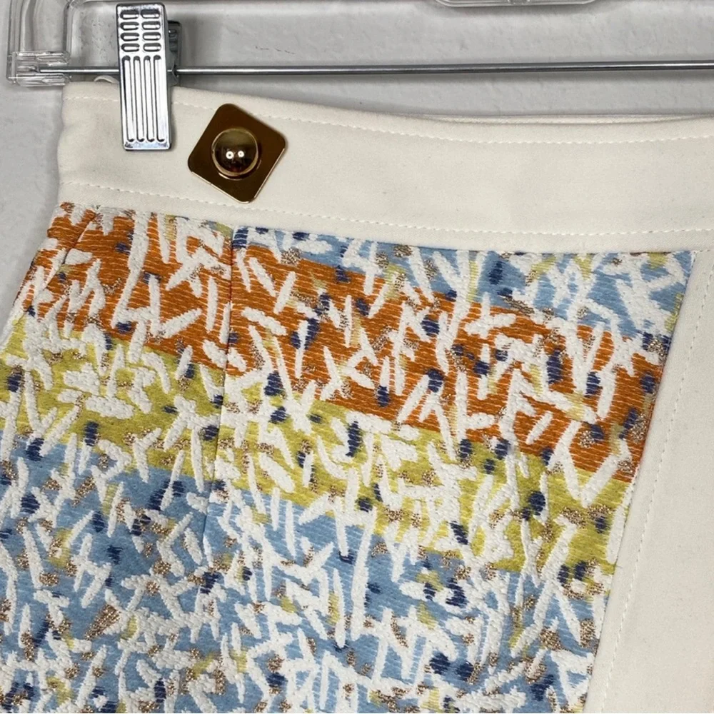 Authentic Peter Pilotto Colorful Patterned Mini Skirt With Pockets size 2 - Picture 5 of 16